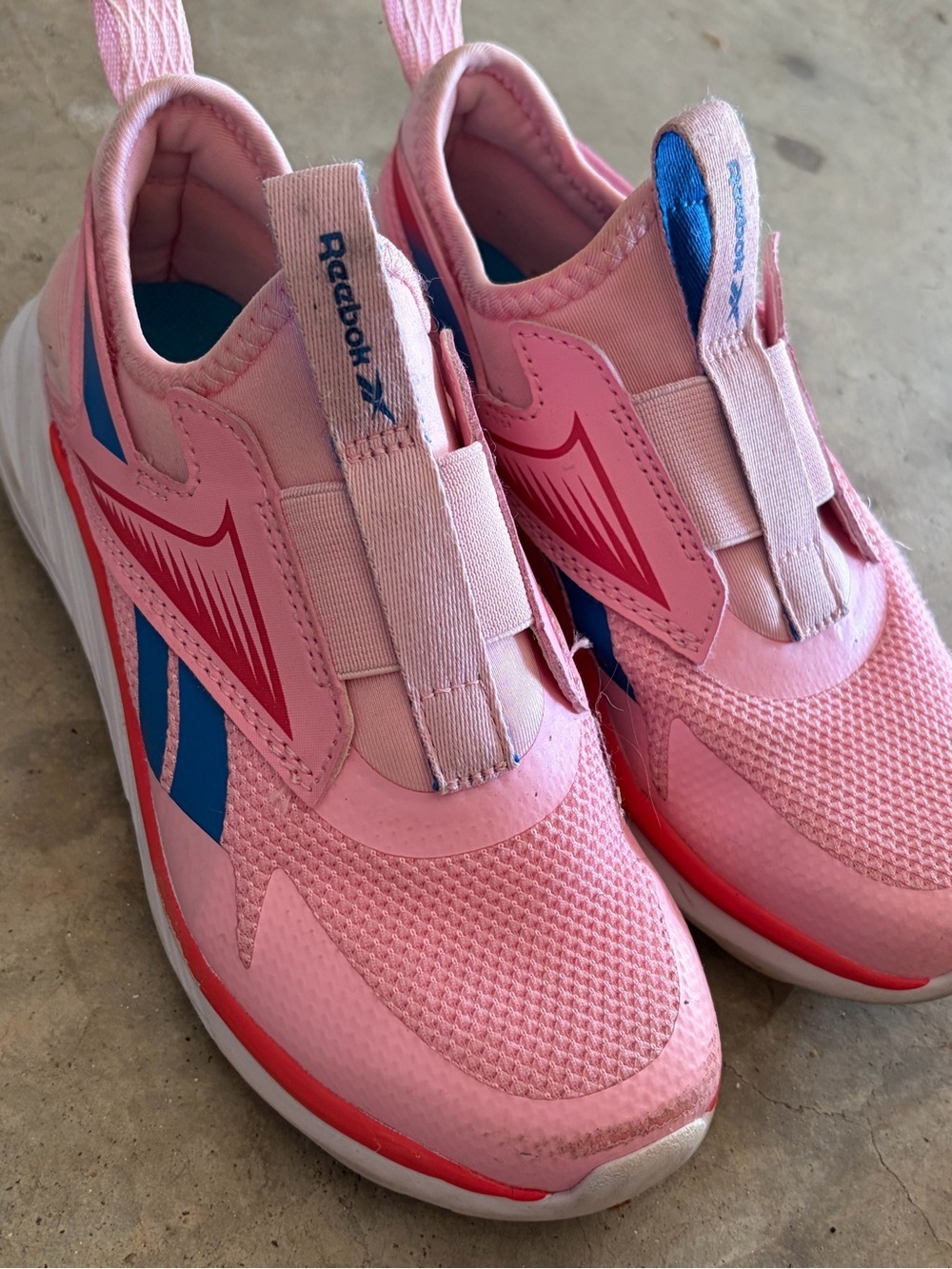 Kids Pink Slip-On Reebok Tennis Shoes